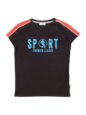 New ! 💥Bikkembergs dark brown T-shirt with Coral Shoulder Stripes ( boys 14 y)